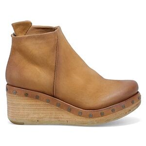 A.S.98 Brown Leather Wedge Boots